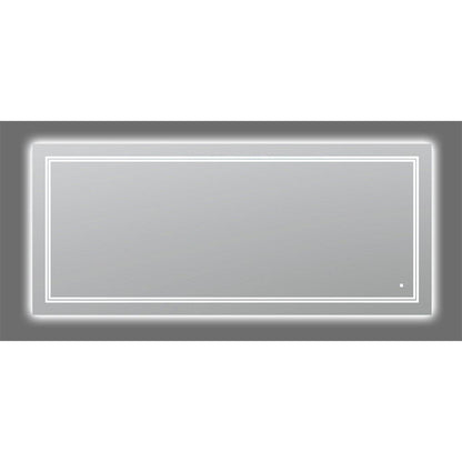 Aquadom SOHO 72" x 36" Rectangular Ultra-Slim Frame LED Lighted Bathroom Mirror With Defogger