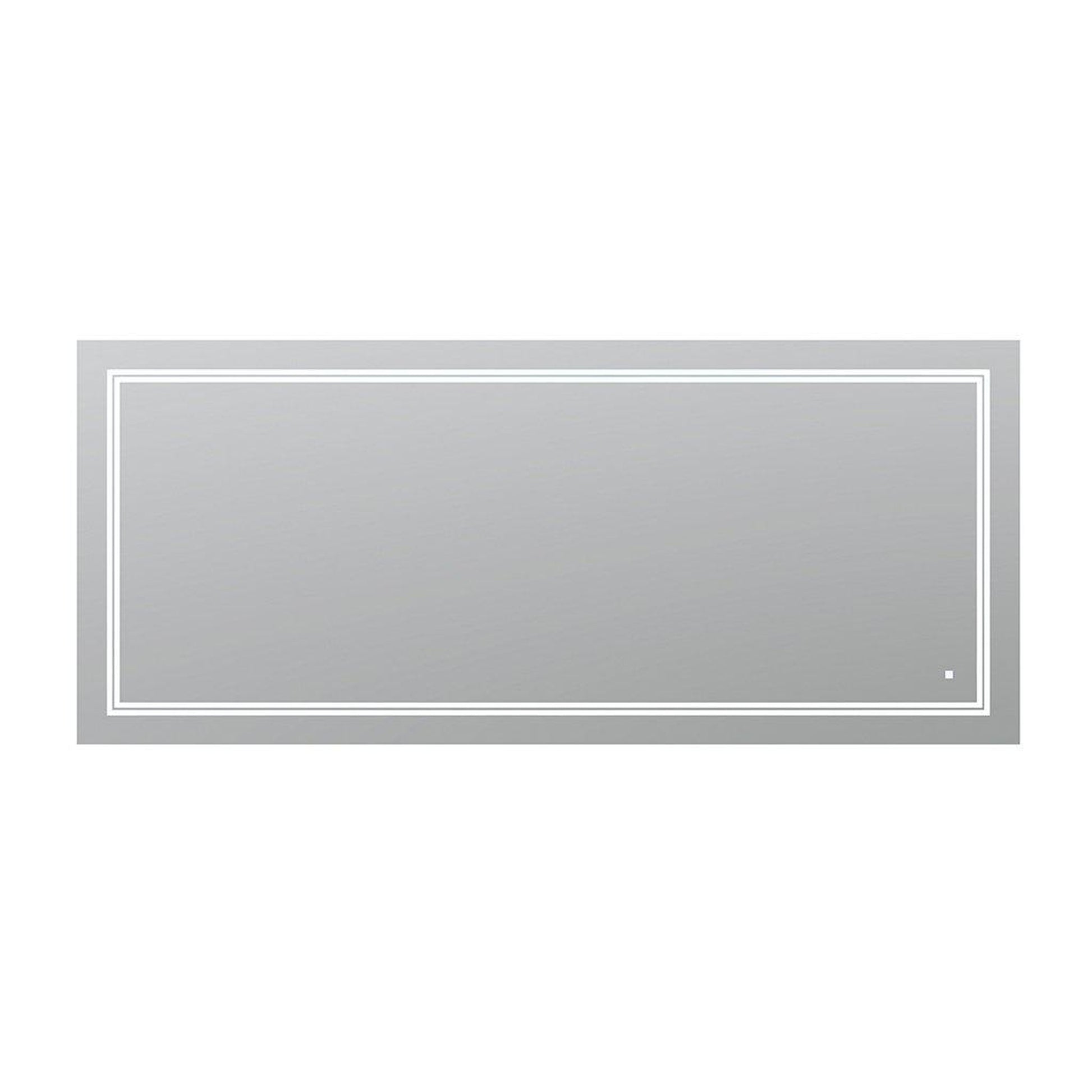Aquadom SOHO 72" x 36" Rectangular Ultra-Slim Frame LED Lighted Bathroom Mirror With Defogger