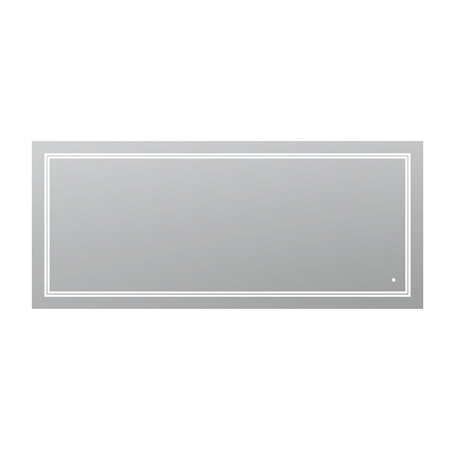 Aquadom SOHO 72" X 36" Rectangular Ultra-Slim Frame LED Lighted Bathroom Mirror With Defogger