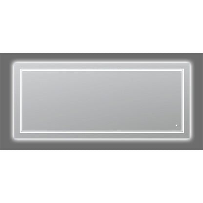 Aquadom SOHO 84" X 36" Rectangular Ultra-Slim Frame LED Lighted Bathroom Mirror With Defogger