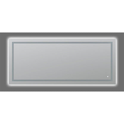 Aquadom SOHO 84" X 36" Rectangular Ultra-Slim Frame LED Lighted Bathroom Mirror With Defogger