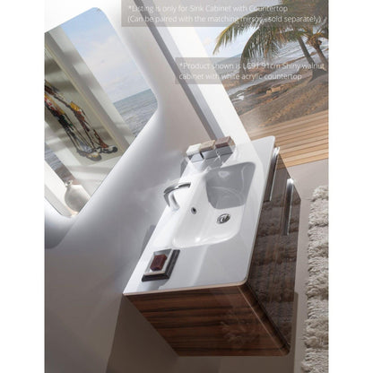 Armadi Art Moderno Luce 36” x 20” Pacific B Vanity with White Acrylic Countertop