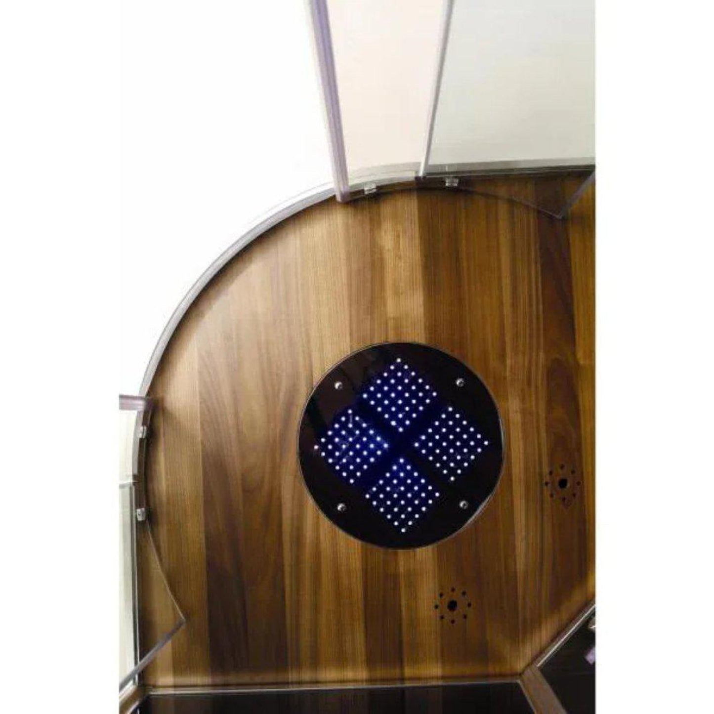 Athena 39" x 39" x 89" One Person Framed Corner Steam Shower With Dual Sliding Doors 6 Jets Massage & LED Chromatherapy Lighting