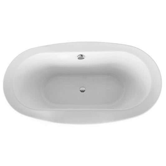 Atlantis Whirlpools Allure 36" x 66" White Oval Freestanding Acrylic Soaker Bath Tub