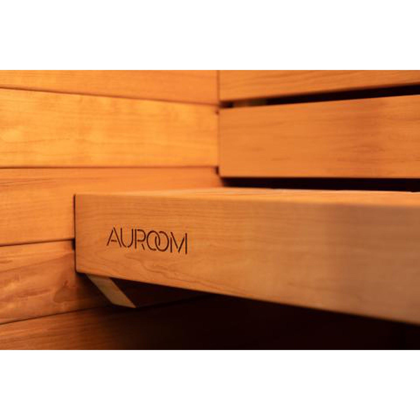 Auroom Cala 3-Person Glass Front DIY Aspen Wood Indoor Sauna Cabin With Heater Guard