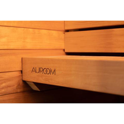 Auroom Cala 3-Person Wood Front DIY Aspen Wood Indoor Sauna Cabin With Heater Guard