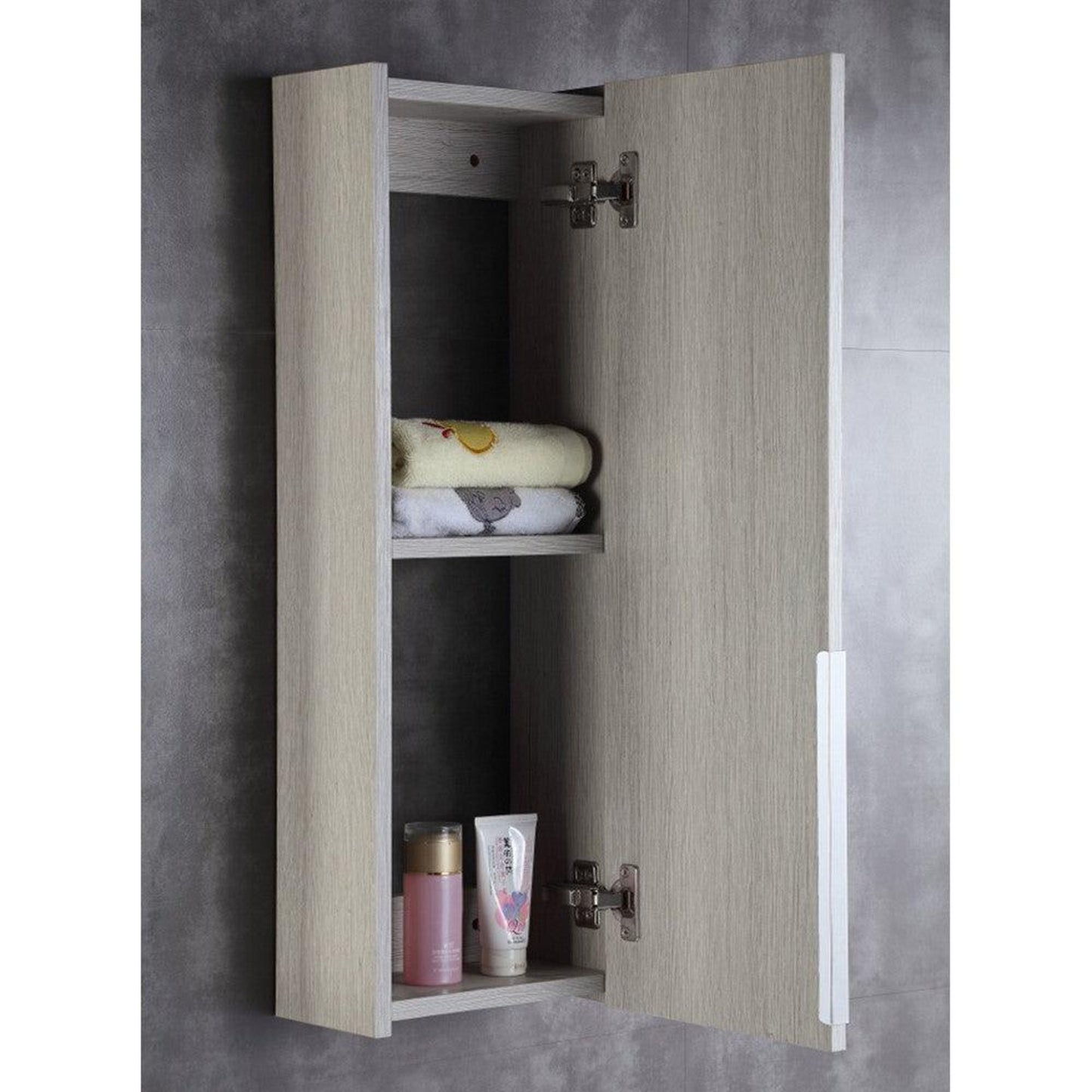 Bellaterra Home 10" Gray Pine Wall-Mounted Right Opening Side Cabinet