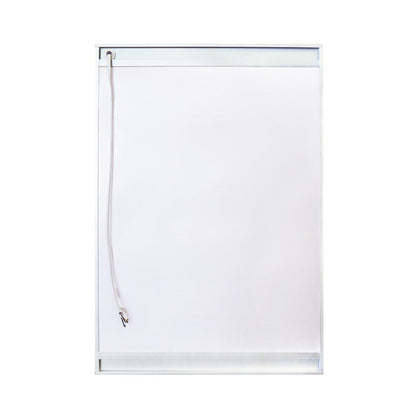 Bellaterra Home 14" x 20" Rectangle Wall-Mounted LED Illuminated Frameless Mirror Medicine Cabinet