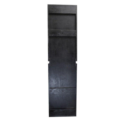 Bellaterra Home 16" Black Wall-Mounted Linen Cabinet With 10 Glass Shelves