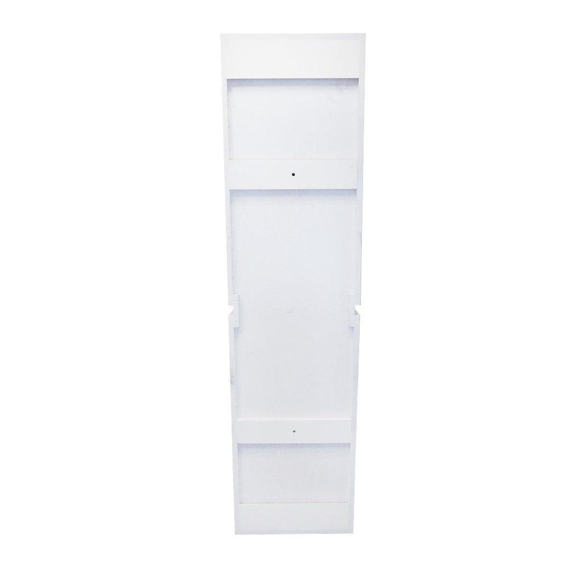 Bellaterra Home 16" White Wall-Mounted Linen Cabinet With 10 Glass Shelves