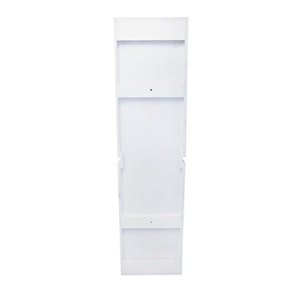 Bellaterra Home 16" White Wall-Mounted Linen Cabinet With 10 Glass Shelves