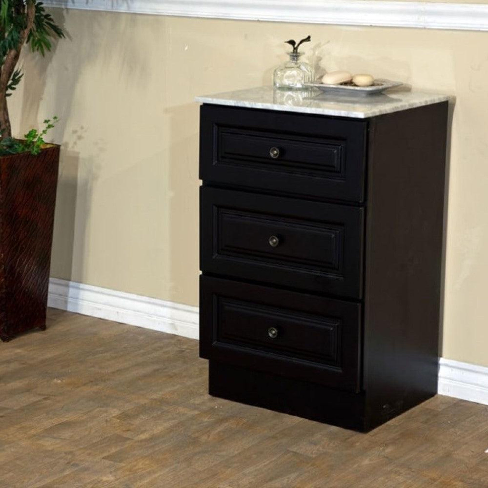 Dark wood deals side cabinet