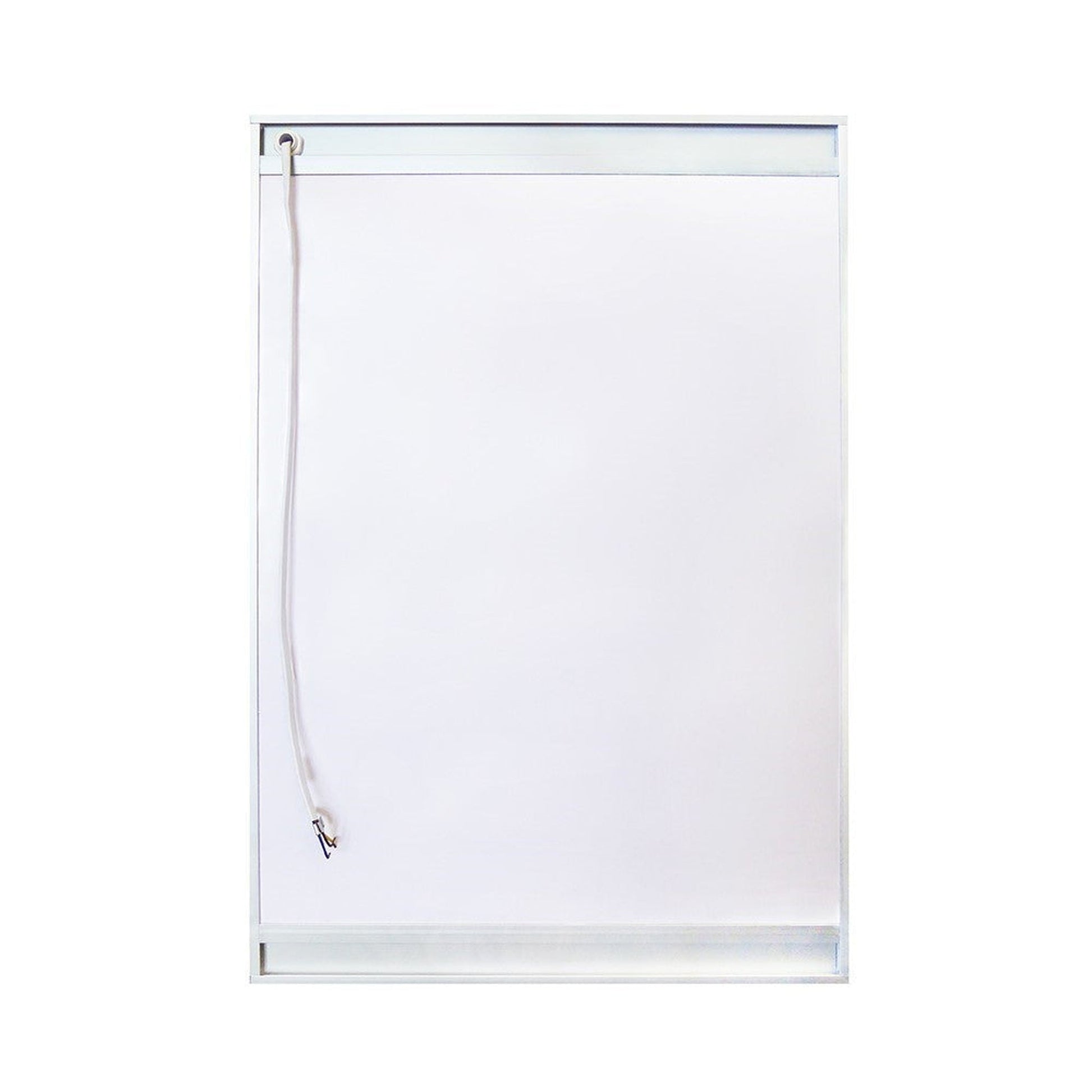 Bellaterra Home 20" x 28" Rectangular LED Illuminated Frameless Wall-Mounted Medicine Cabinet Mirror