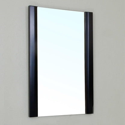 Bellaterra Home 203105-MIRROR 20" x 32" Black Rectangle Wall-Mounted Solid Wood Framed Mirror