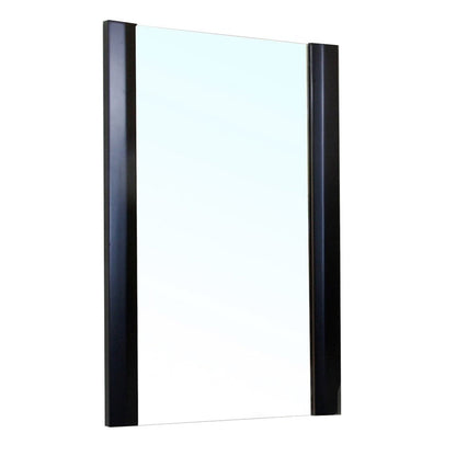 Bellaterra Home 203105-MIRROR 20" x 32" Black Rectangle Wall-Mounted Solid Wood Framed Mirror