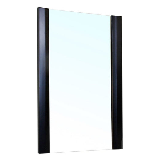 Bellaterra Home 203105-MIRROR 20" x 32" Black Rectangle Wall-Mounted Solid Wood Framed Mirror
