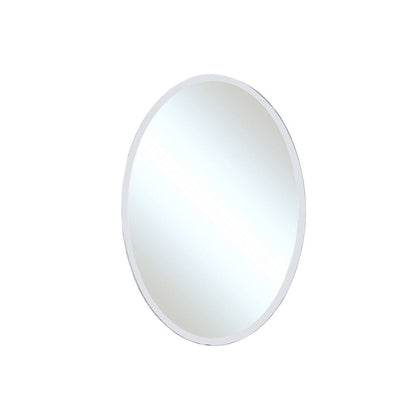 Bellaterra Home 21" x 31" Oval Wall-Mounted Frameless Mirror