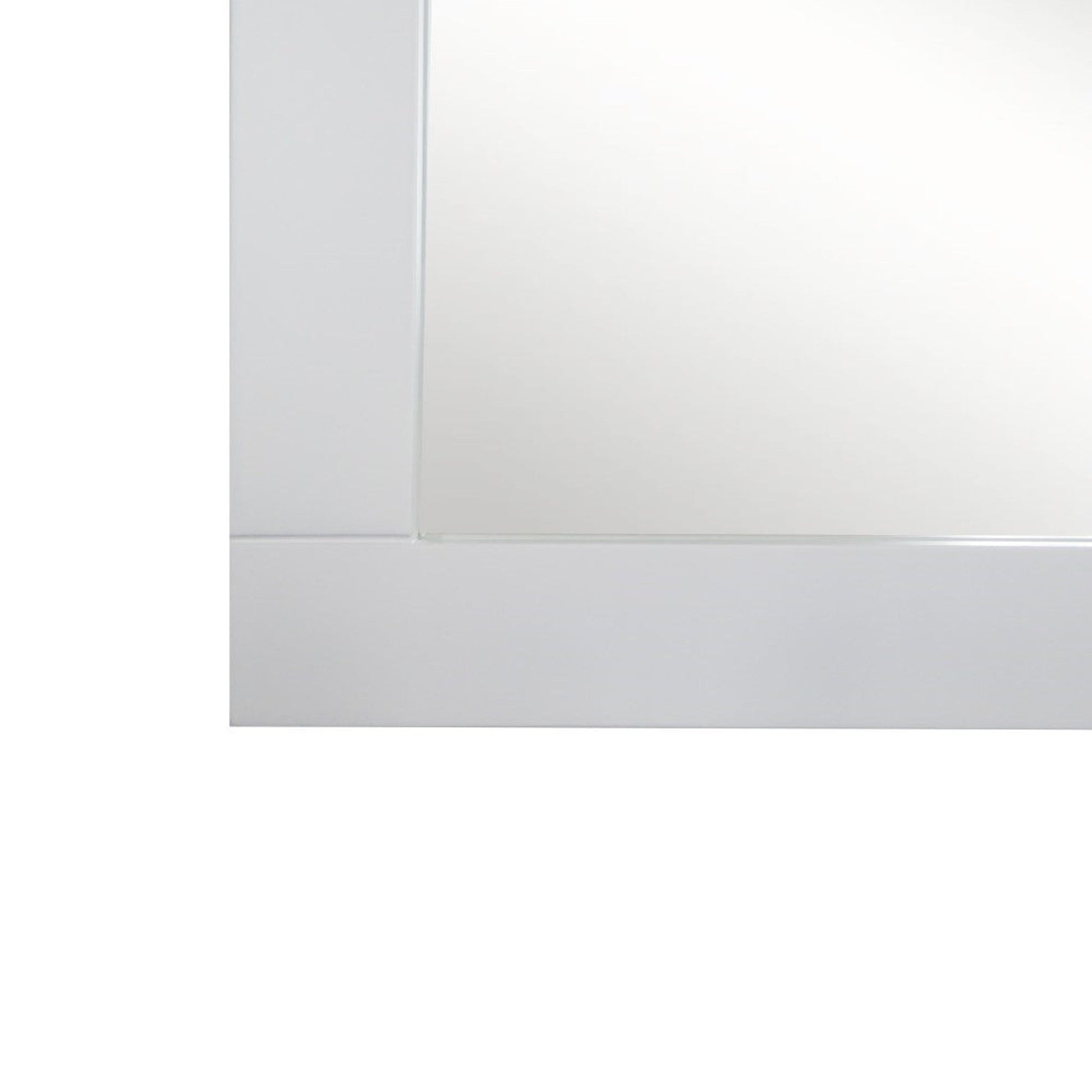 Bellaterra Home 23" x 31" White Rectangle Wall-Mounted Wood Framed Mirror