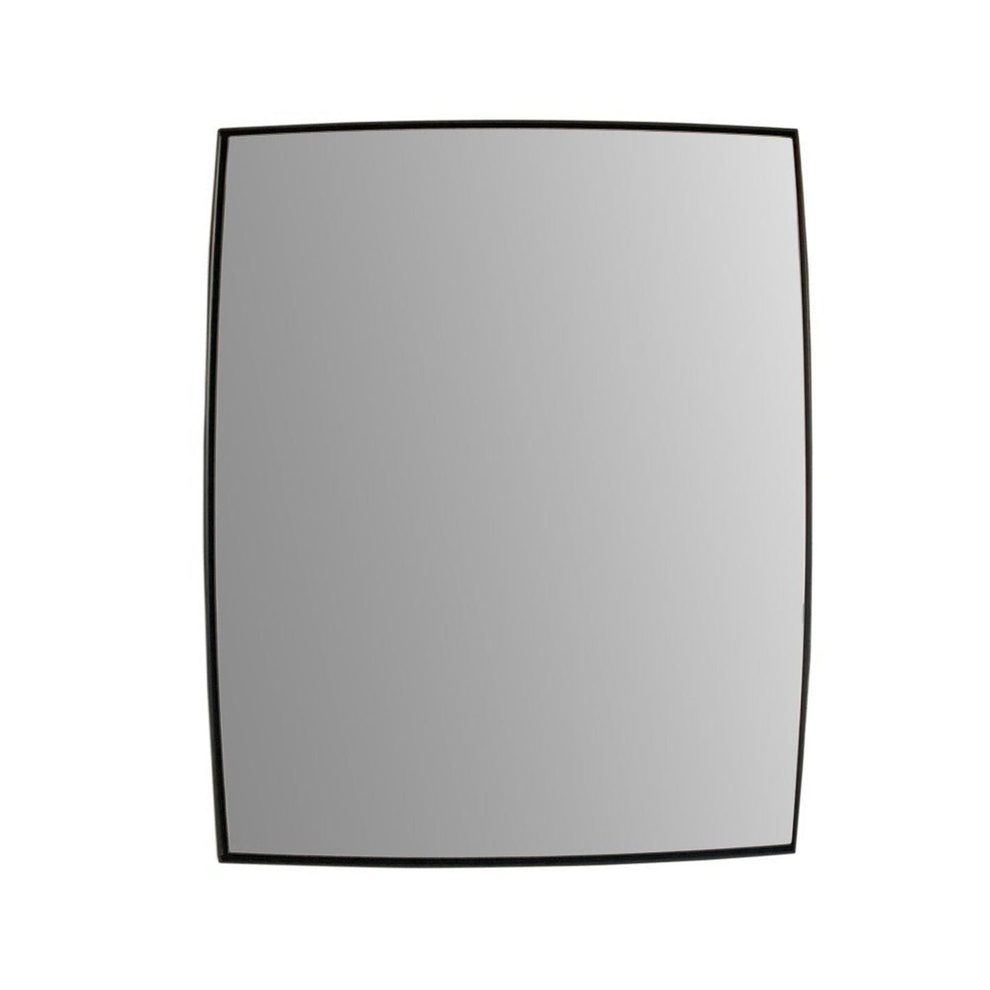 Bellaterra Home 24" x 31" Black Rectangle Wall-Mounted Steel Framed Mirror