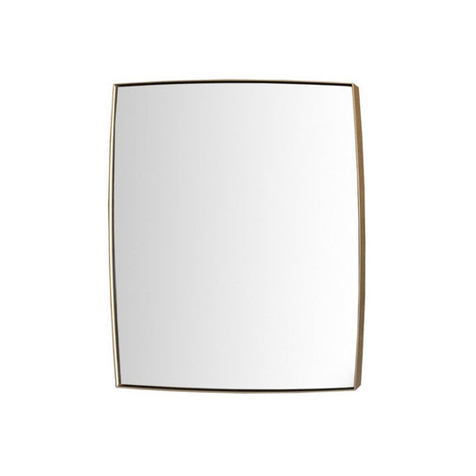 Bellaterra Home 24" x 31" Gold Rectangle Wall-Mounted Steel Framed Mirror