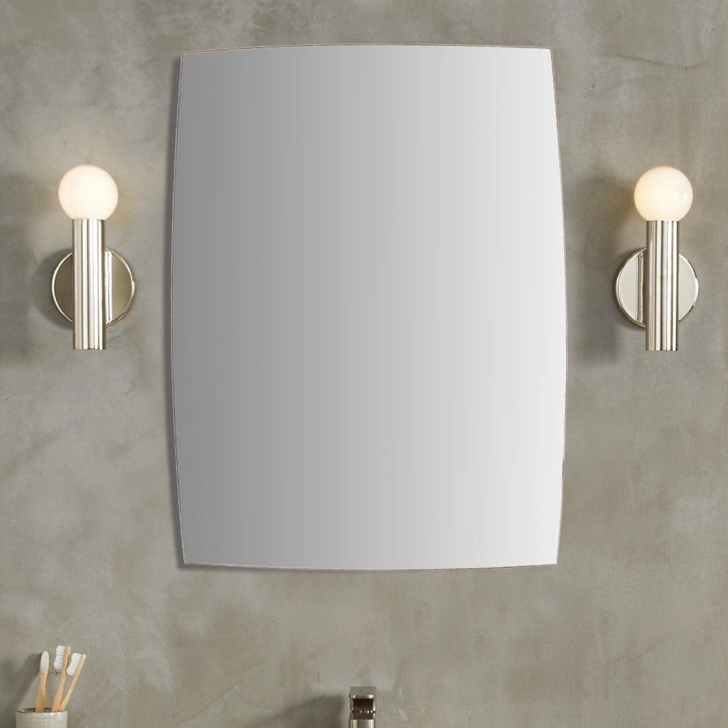 Bellaterra Home 24" x 31" Rectangle Wall-Mounted Frameless Mirror