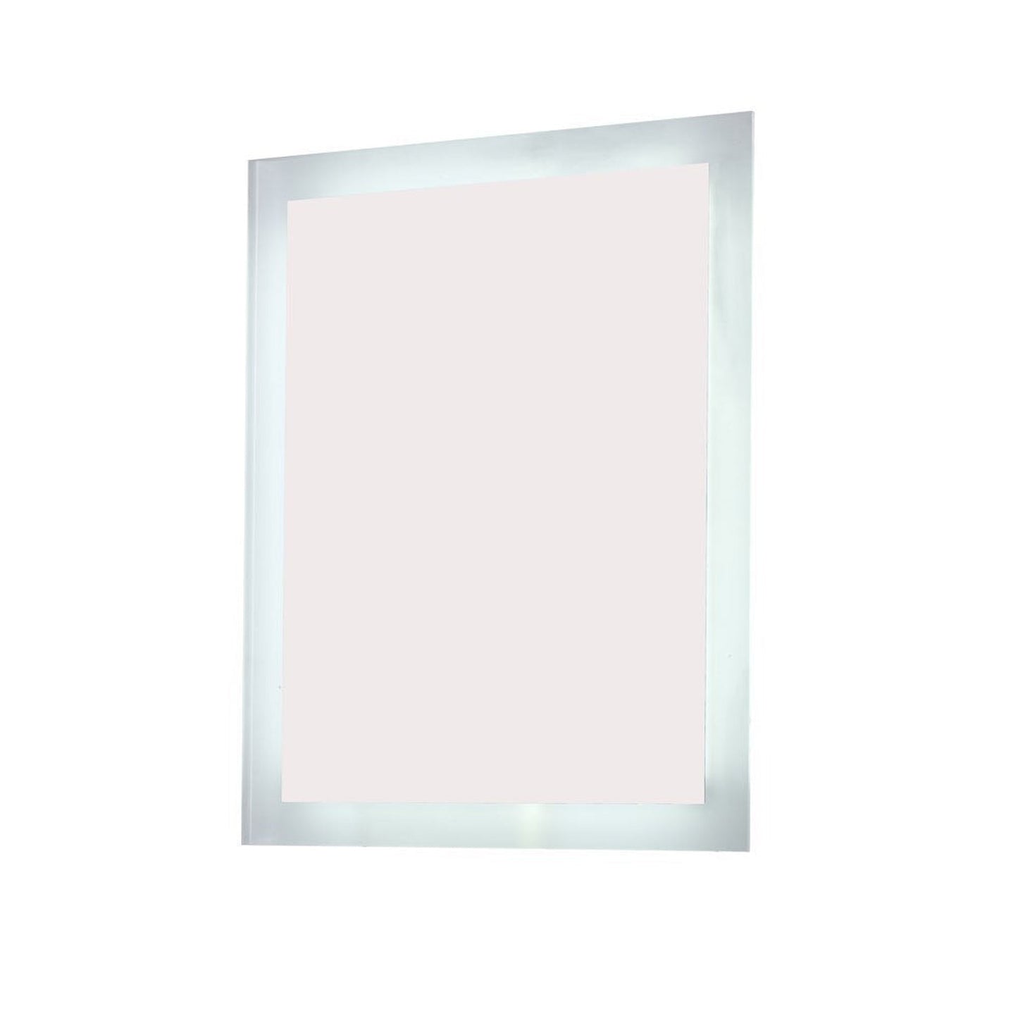 Bellaterra Home 24" x 31" Rectangle Wall-Mounted LED Bordered Illuminated Frameless Mirror With Built-in Bluetooth Speaker