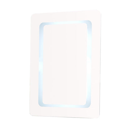 Bellaterra Home 24" x 31" Rectangle Wall-Mounted LED Bordered Illuminated Mirror With Bluetooth Speaker and Rounded Edges