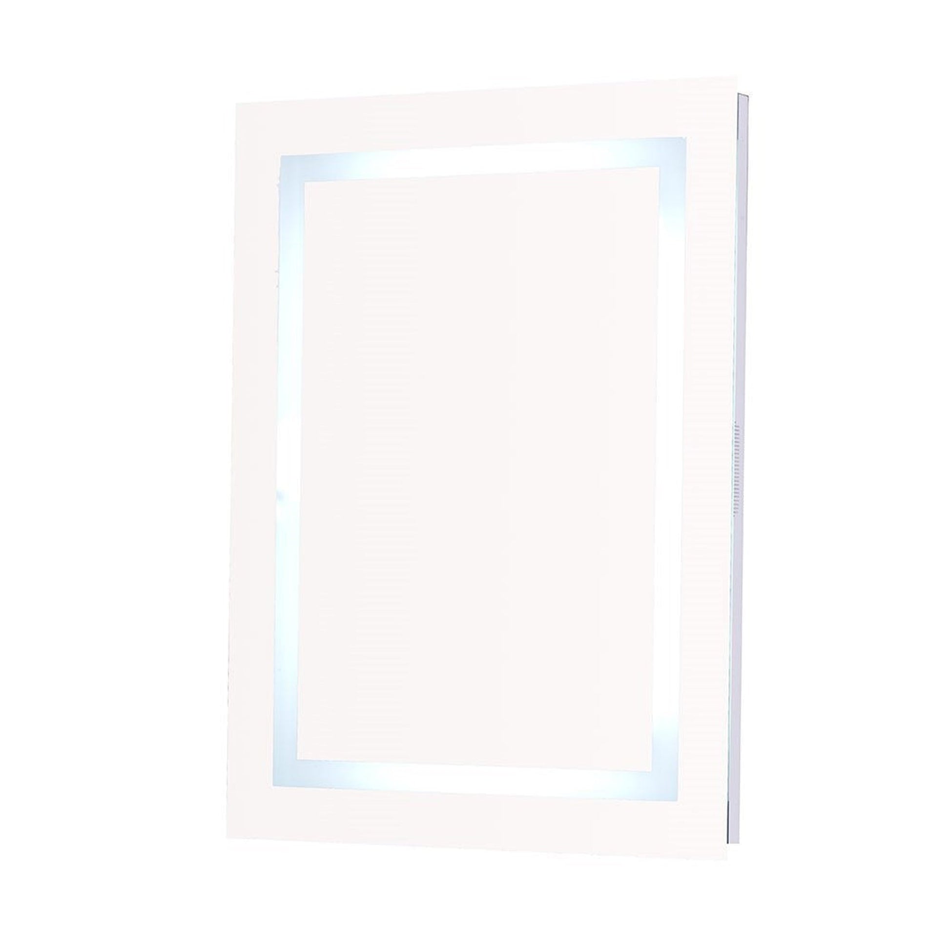 Bellaterra Home 24" x 31" Rectangle Wall-Mounted LED Bordered Illuminated Mirror With Bluetooth Speaker and Straight Edges