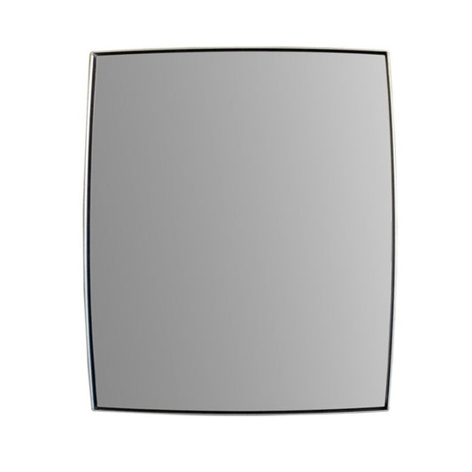 Bellaterra Home 24" x 31" Silver Rectangle Wall-Mounted Steel Framed Mirror