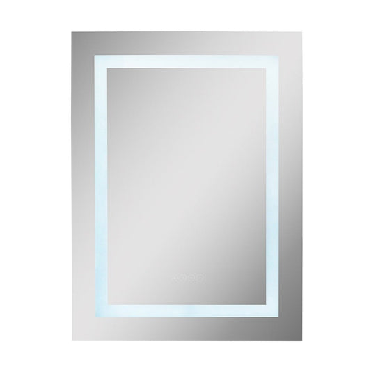 Bellaterra Home 24" x 32" Rectangle Wall-Mounted LED Bordered Illuminated Mirror With Bluetooth Speaker