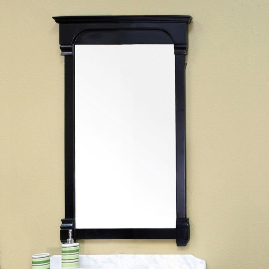 Bellaterra Home 24" x 42" Espresso Rectangle Wall-Mounted Solid Wood Framed Mirror