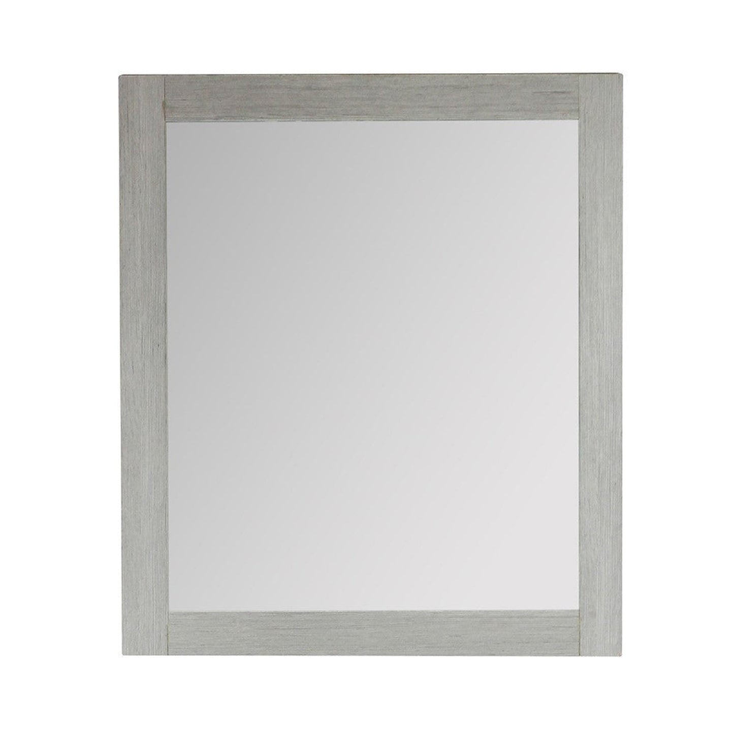 Bellaterra Home 26" x 30" Gray Pine Rectangle Wall-Mounted Solid Wood Framed Mirror