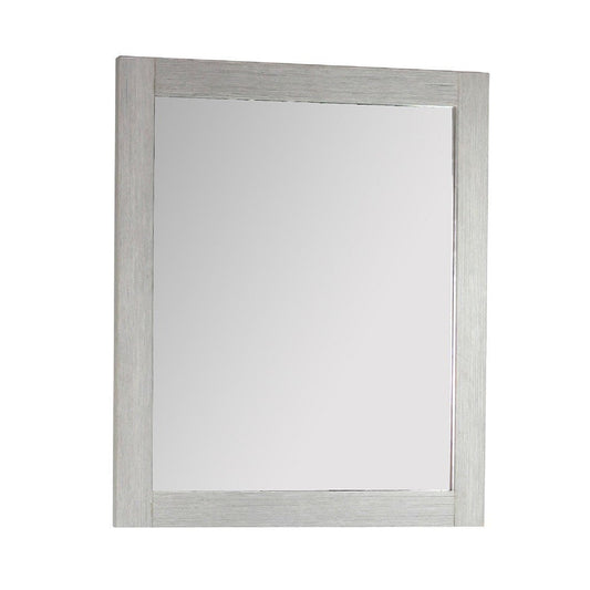 Bellaterra Home 26" x 30" Gray Pine Rectangle Wall-Mounted Solid Wood Framed Mirror