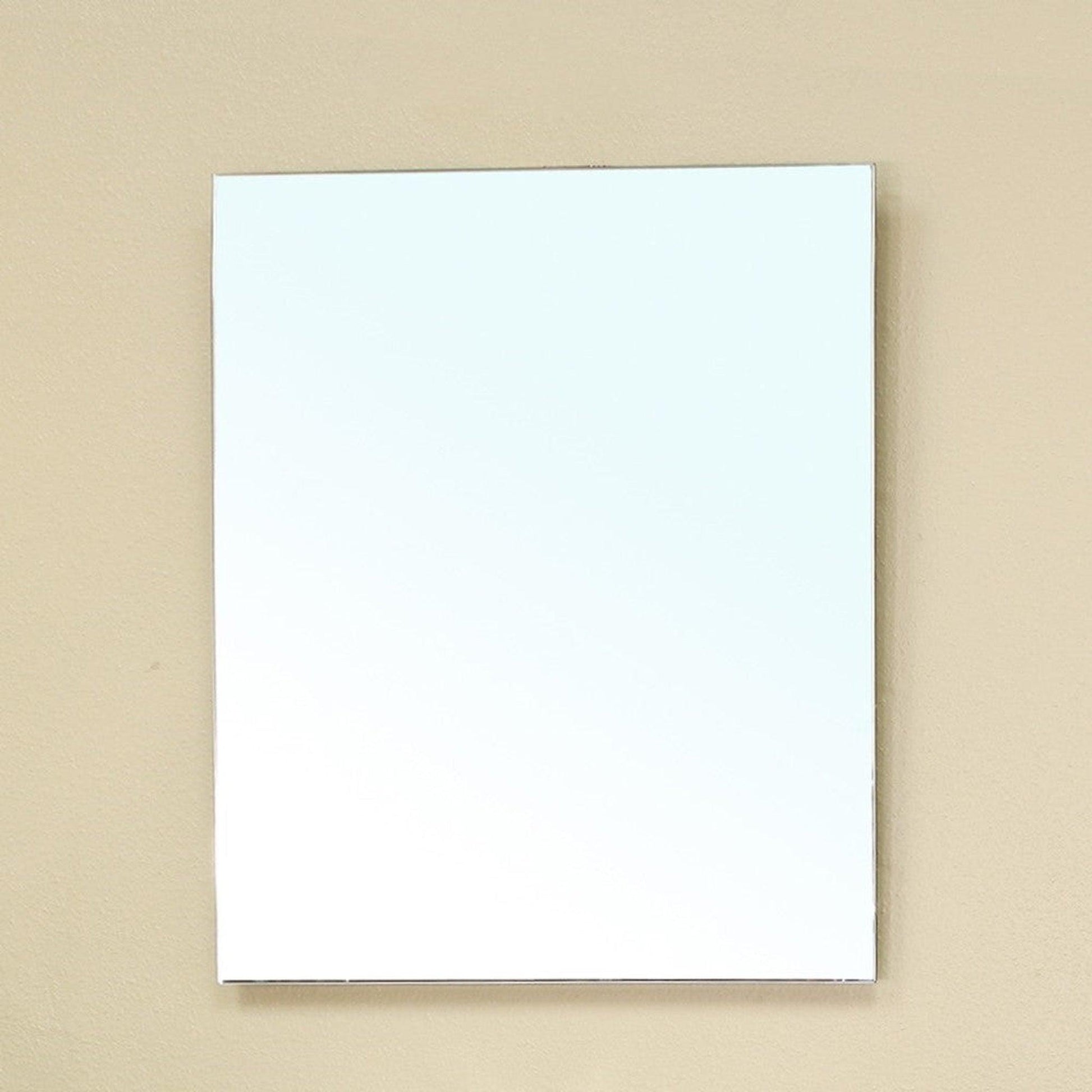 Bellaterra Home 29" x 24" Rectangle Wall-Mounted Frameless Mirror