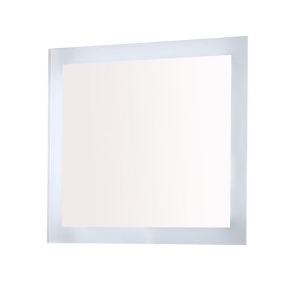 Bellaterra Home 30" x 27" Rectangle Wall-Mounted LED Bordered Illuminated Frameless Mirror With Built-in Bluetooth Speaker