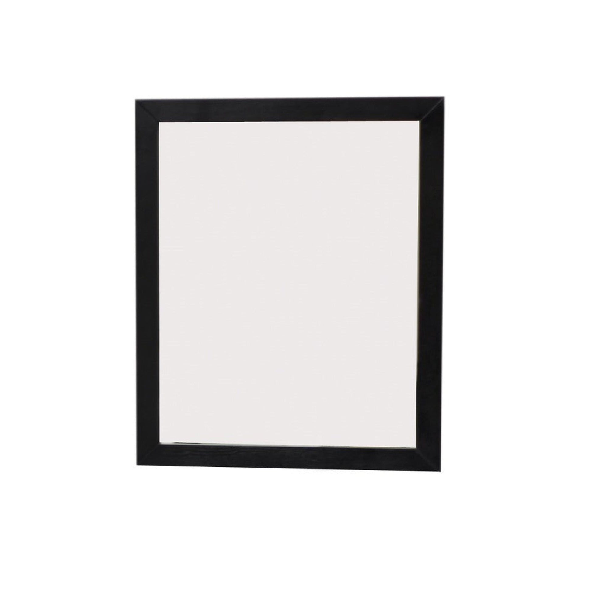 Bellaterra Home 32" x 26" Black Oak Rectangle Wall-Mounted Solid Wood Framed Mirror