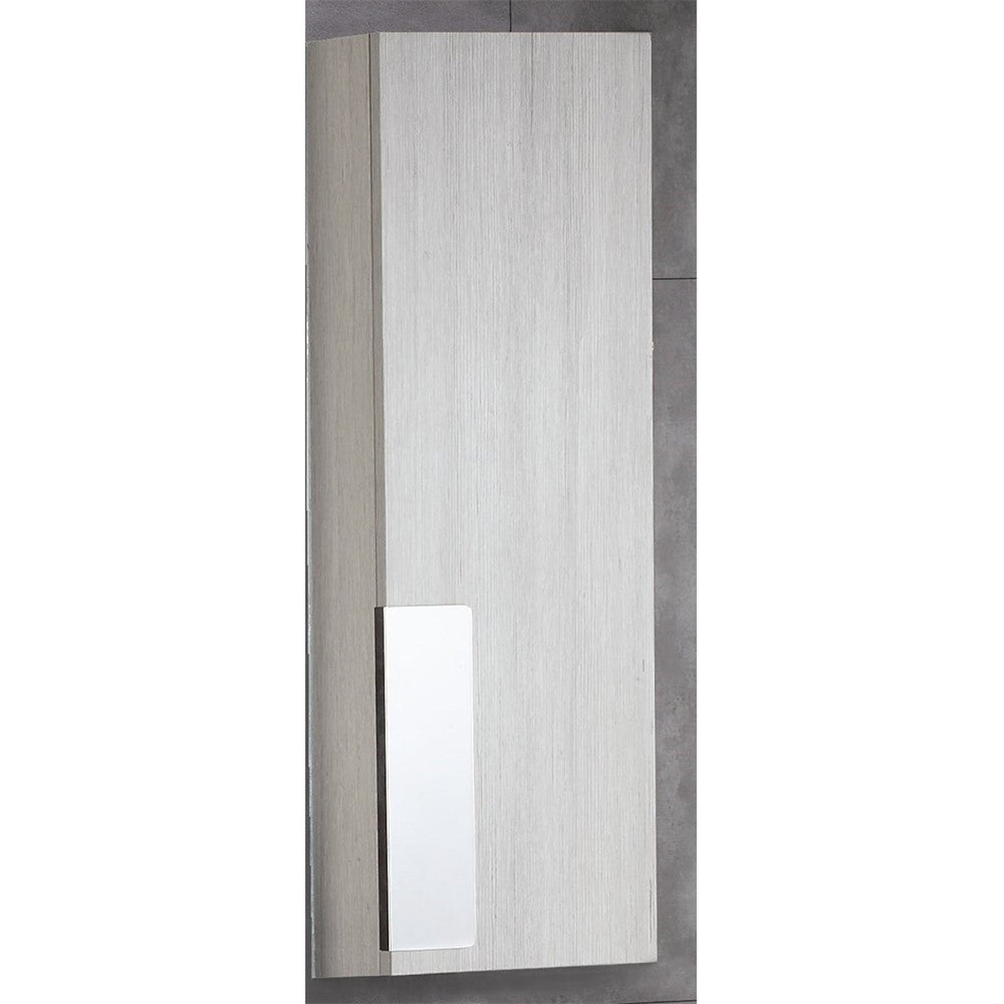 Bellaterra Home 32" x 30" Gray Pine Rectangle Wall-Mounted Frameless Mirror Cabinet