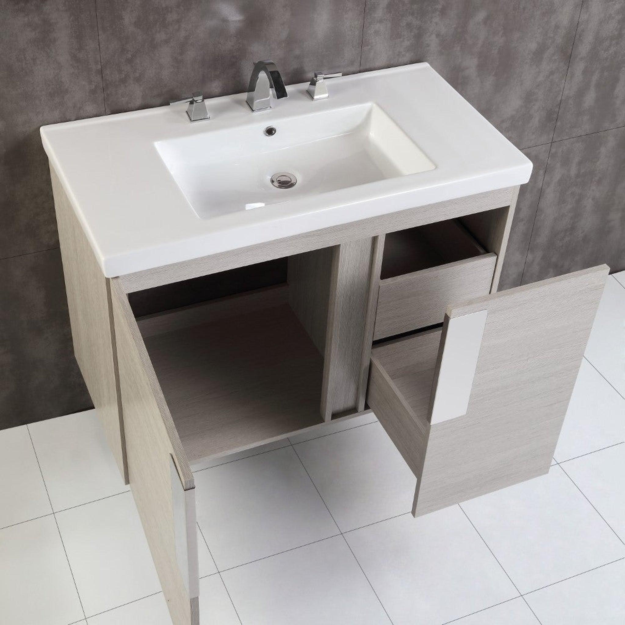 Bellaterra Home Wall Mount Vanity Set