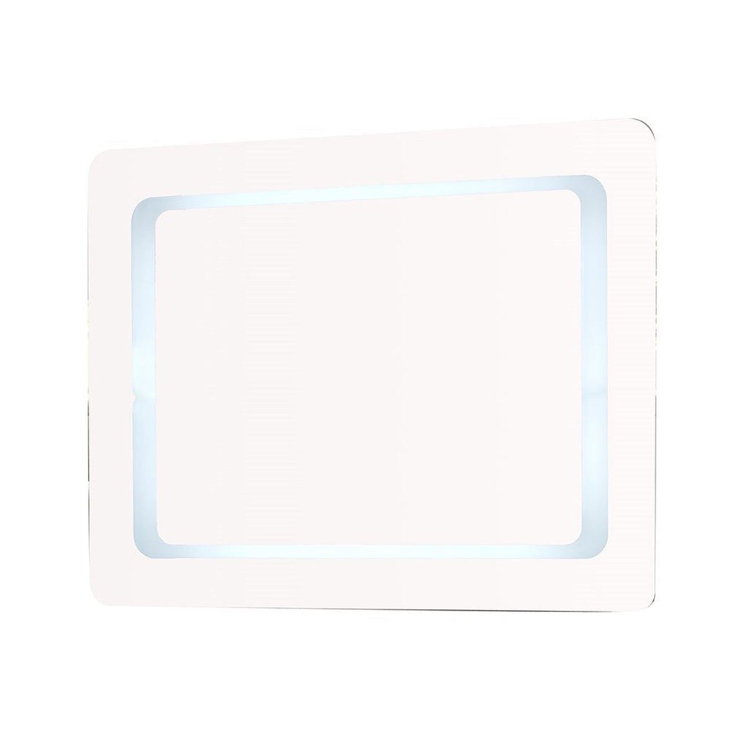 Bellaterra Home 36" x 27" Rectangle Wall-Mounted LED Bordered Illuminated Mirror With Bluetooth Speaker and Rounded Edges