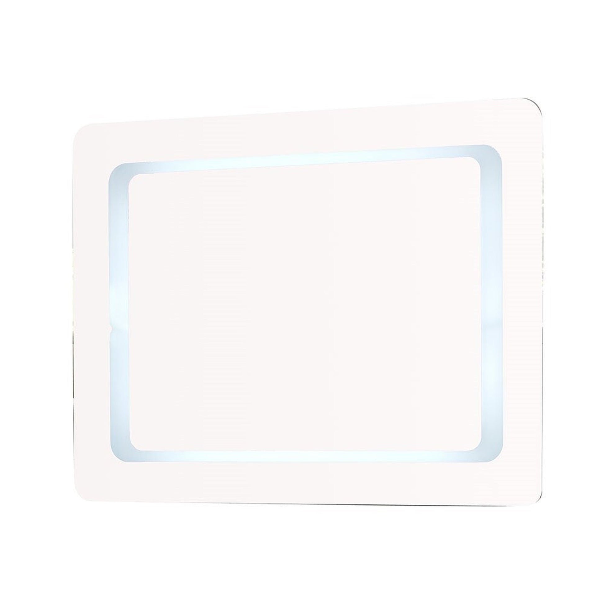 Bellaterra Home 36" x 27" Rectangle Wall-Mounted LED Bordered Illuminated Mirror With Bluetooth Speaker and Rounded Edges