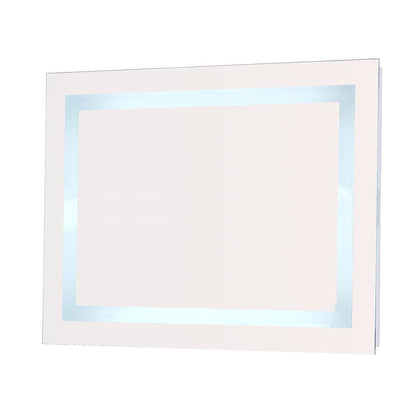 Bellaterra Home 36" x 27" Rectangle Wall-Mounted LED Bordered Illuminated Mirror With Bluetooth Speaker and Straight Edges