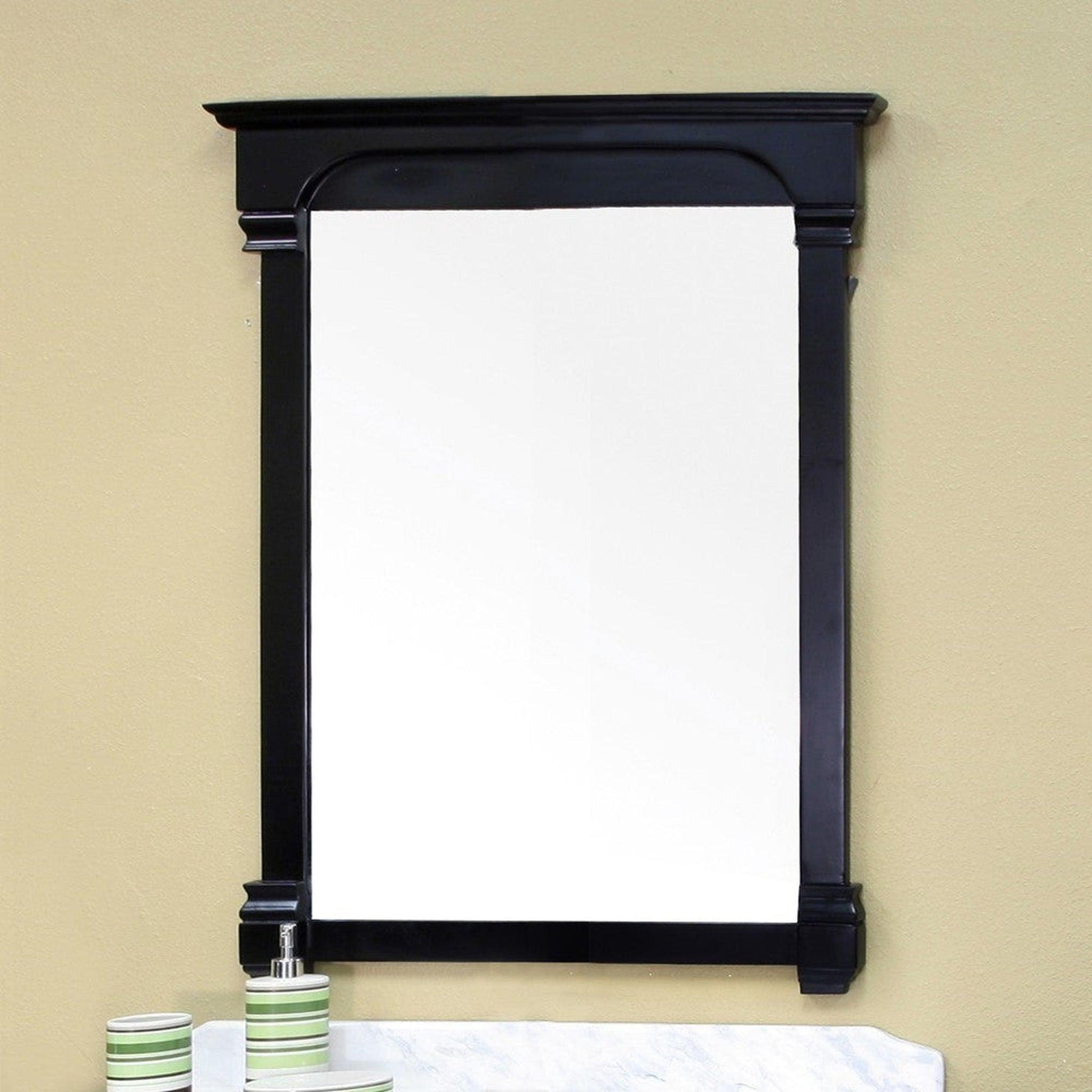 Bellaterra Home 36" x 42" Espresso Rectangle Wall-Mounted Solid Wood Framed Mirror