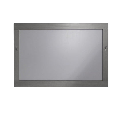 Bellaterra Home 37" x 24" Gray Rectangle Wall-Mounted Wood Framed Mirror