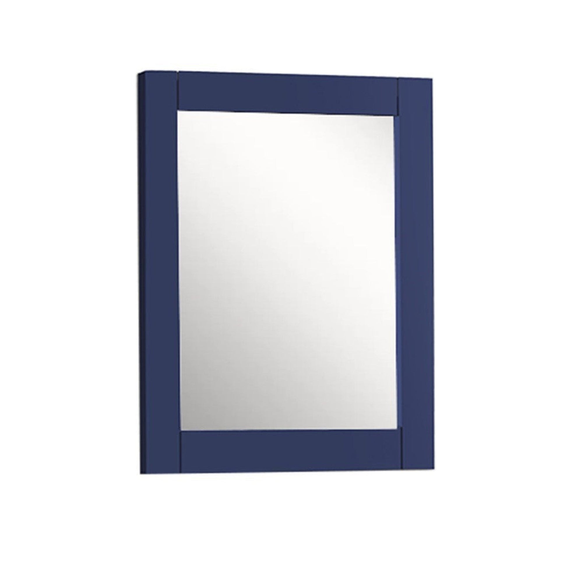 Bellaterra Home 400700-M-24BU 24" x 30" Blue Rectangle Wall-Mounted Wood Framed Mirror