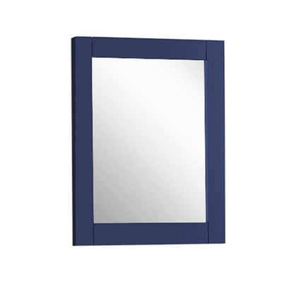 Bellaterra Home 400700-M-24BU 24" x 30" Blue Rectangle Wall-Mounted Wood Framed Mirror