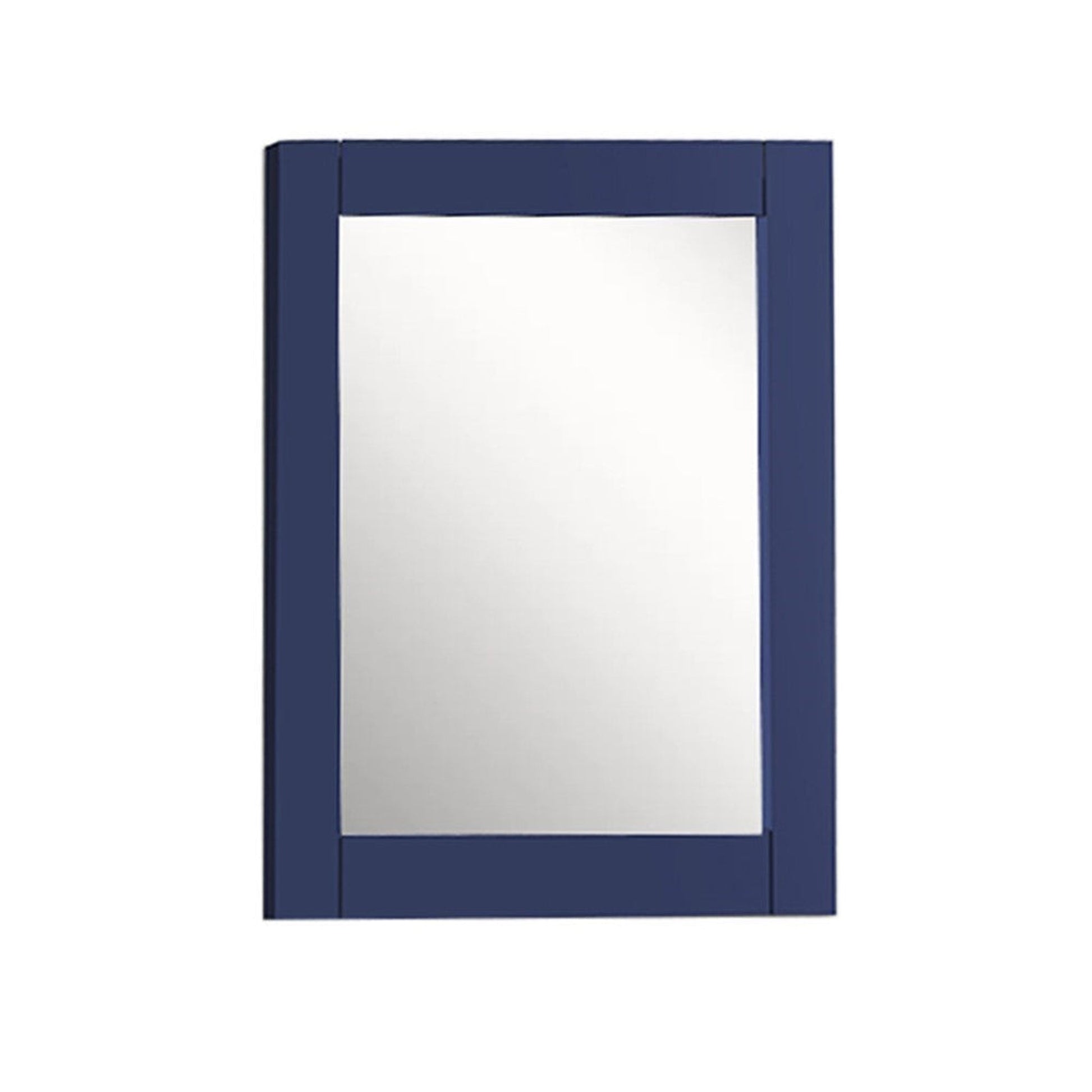 Bellaterra Home 400700-M-24BU 24" x 30" Blue Rectangle Wall-Mounted Wood Framed Mirror