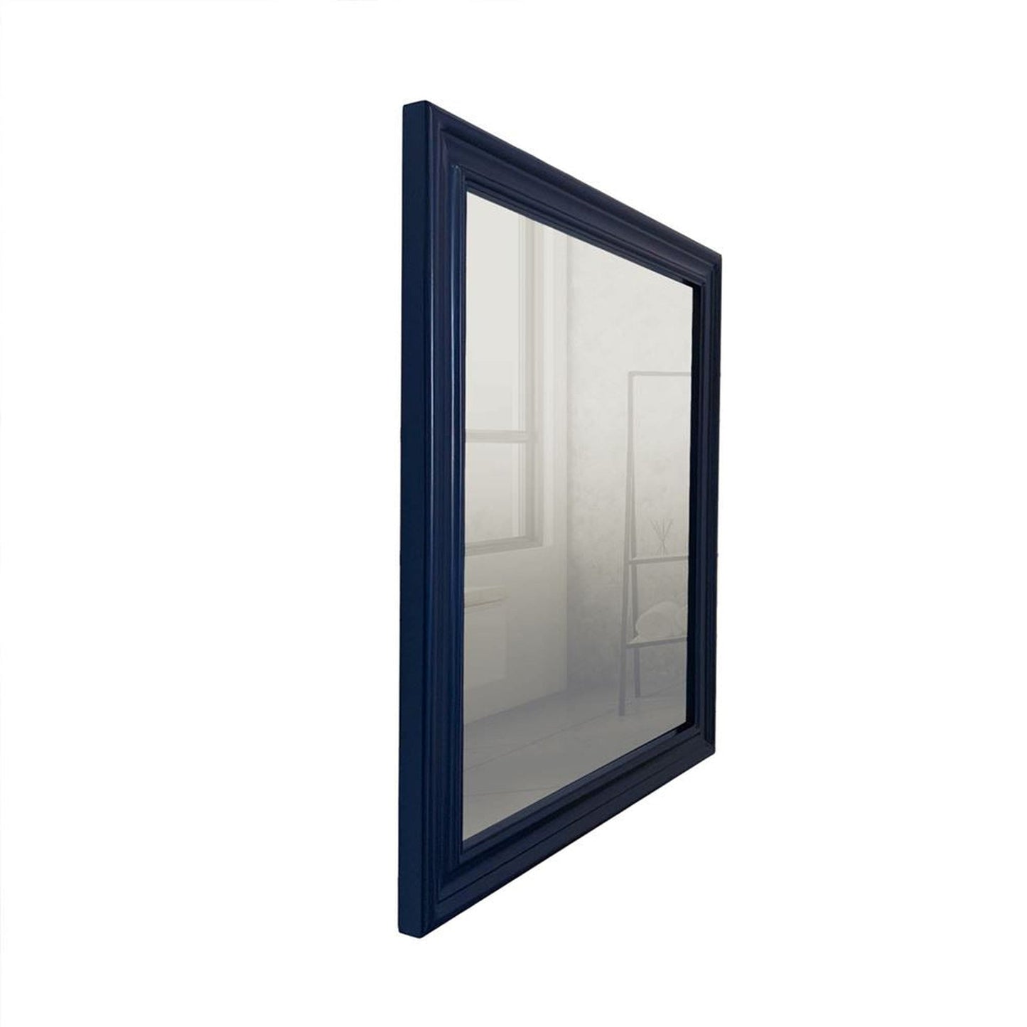 Bellaterra Home 400800-24-M-BU 24" x 30" Blue Rectangle Wall-Mounted Wood Framed Mirror
