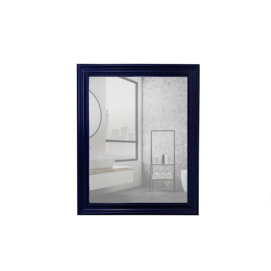 Bellaterra Home 400800-24-M-BU 24" x 30" Blue Rectangle Wall-Mounted Wood Framed Mirror