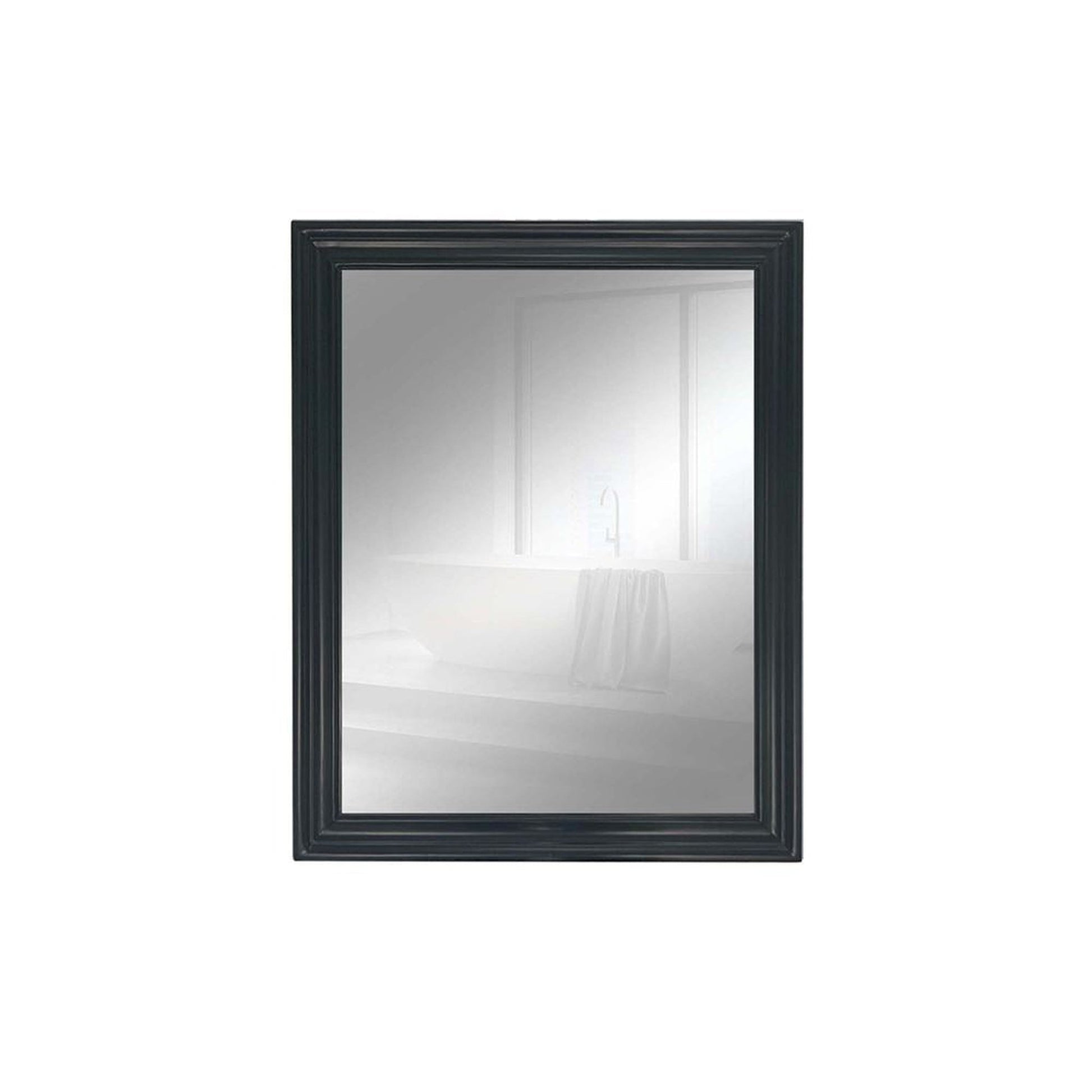 Bellaterra Home 400800-24-M-DG 24" x 30" Dark Gray Rectangle Wall-Mounted Wood Framed Mirror