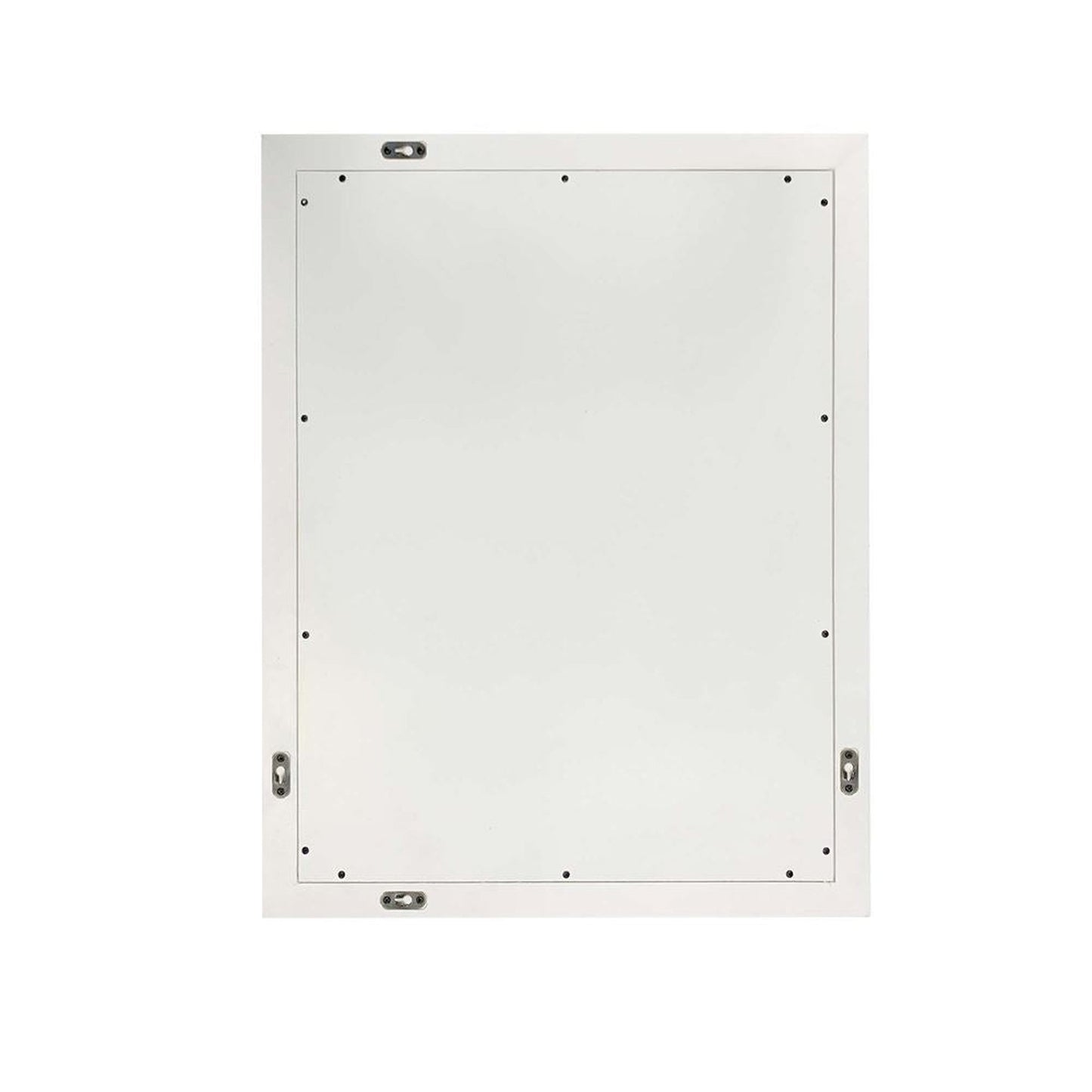 Bellaterra Home 400800-24-M-WH 24" x 30" White Rectangle Wall-Mounted Wood Framed Mirror